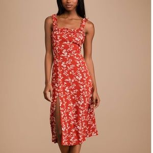 NWT Ruffle Midi Dress